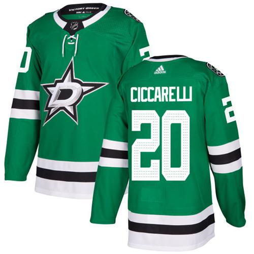 Adidas Men Dallas Stars #20 Dino Ciccarelli Green Home Authentic Stitched NHL Jersey